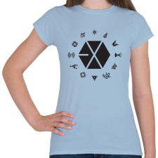PRINTFASHION EXO logo - Női póló - Világoskék női póló