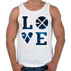 PRINTFASHION Exo Love - Férfi atléta - Fehér