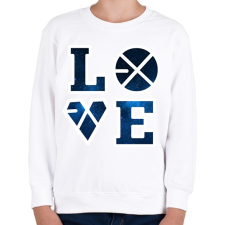 PRINTFASHION Exo Love - Gyerek pulóver - Fehér gyerek pulóver, kardigán