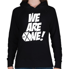 PRINTFASHION Exo: We are one! - Női kapucnis pulóver - Fekete
