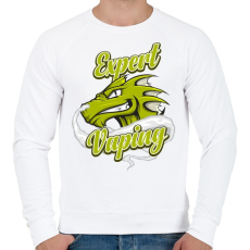 PRINTFASHION Expert Vaping - Férfi pulóver - Fehér