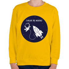 PRINTFASHION Explore the universe! - Gyerek pulóver - Sárga gyerek pulóver, kardigán