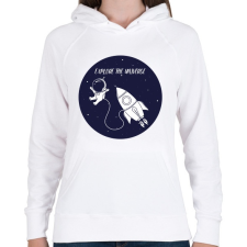 PRINTFASHION Explore the universe! - Női kapucnis pulóver - Fehér női pulóver, kardigán