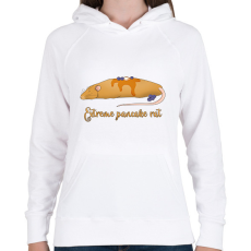 PRINTFASHION Extreme pancake rat - Női kapucnis pulóver - Fehér