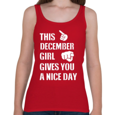 PRINTFASHION Ez a decemberi csaj szép napot kíván neked - Női atléta - Cseresznyepiros