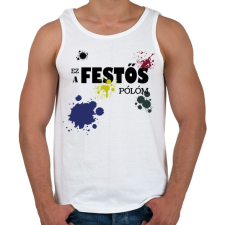 PRINTFASHION Ez a festős pólóm - Férfi atléta - Fehér atléta, trikó