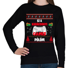 PRINTFASHION Ez a karácsonyi gamer pólóm - Női pulóver - Fekete női pulóver, kardigán