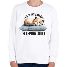 PRINTFASHION Ez a kedvenc alvós pólóm - Gyerek pulóver - Fehér gyerek pulóver, kardigán