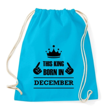 PRINTFASHION Ez a király decemberben született - Sportzsák, Tornazsák - Surf blue tornazsák
