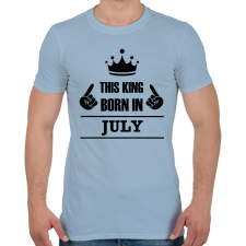 PRINTFASHION Ez a király júliusban született - Férfi póló - Világoskék férfi póló