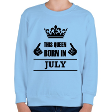 PRINTFASHION Ez a királynő júliusban született - Gyerek pulóver - Világoskék gyerek pulóver, kardigán