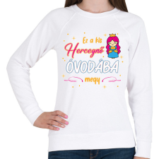 PRINTFASHION Ez a kis hercegnő - Női pulóver - Fehér női pulóver, kardigán