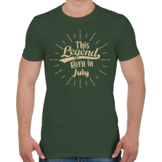 PRINTFASHION Ez a legenda Júliusban született - Férfi póló - Katonazöld