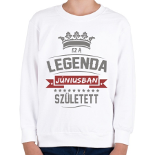 PRINTFASHION Ez a legenda júniusban született - Gyerek pulóver - Fehér gyerek pulóver, kardigán