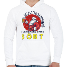 PRINTFASHION Ez a legszebb idő - Férfi kapucnis pulóver - Fehér férfi pulóver, kardigán