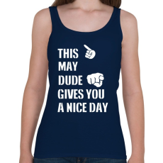 PRINTFASHION Ez a májusi csávó szép napot kíván neked - Női atléta - Sötétkék