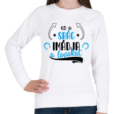 PRINTFASHION Ez a srác imádja a lovakat - Női pulóver - Fehér női pulóver, kardigán