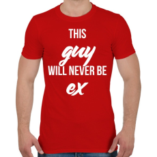 PRINTFASHION Ez a srác soha nem lesz az exed - Férfi póló - Piros