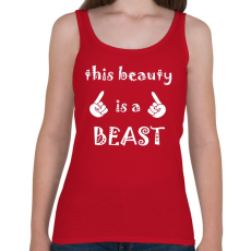 PRINTFASHION Ez a szépség egy szörnyeteg - Női atléta - Cseresznyepiros