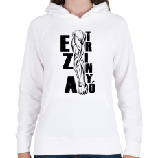 PRINTFASHION Ez a trinyó - Női kapucnis pulóver - Fehér