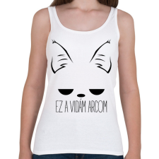 PRINTFASHION Ez a vidám arcom 2 - Női atléta - Fehér női trikó