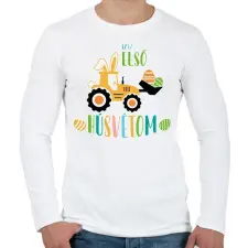 PRINTFASHION Ez az első húsvétom - Férfi hosszú ujjú póló - Fehér férfi póló