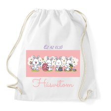 PRINTFASHION Ez az első Húsvétom - kislány - Sportzsák, Tornazsák - Fehér tornazsák