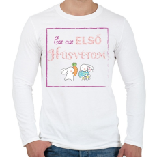 PRINTFASHION Ez az első húsvétom - lány - Férfi hosszú ujjú póló - Fehér