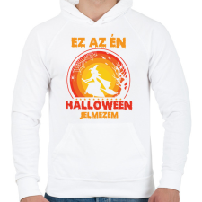 PRINTFASHION Ez az én halloween jelmezem - Férfi kapucnis pulóver - Fehér férfi pulóver, kardigán