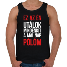 PRINTFASHION Ez az én pólóm - fehér - Férfi atléta - Fekete