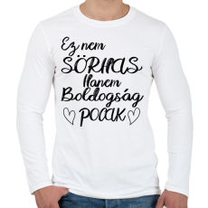 PRINTFASHION Ez boldogság pocak! - Férfi hosszú ujjú póló - Fehér