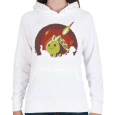 PRINTFASHION Ez egy szép nap lesz dínó  - Női kapucnis pulóver - Fehér