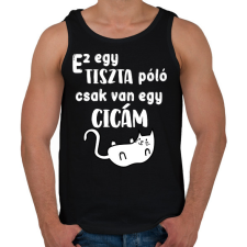 PRINTFASHION Ez egy tiszta póló, csak van egy cicám - Férfi atléta - Fekete atléta, trikó
