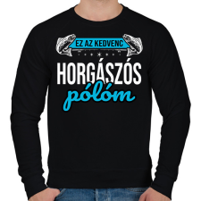 PRINTFASHION Ez kedvenc horgászós pólóm - Férfi pulóver - Fekete férfi pulóver, kardigán