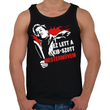 PRINTFASHION Ez lett a kib*aszott mesterművem - Férfi atléta - Fekete atléta, trikó
