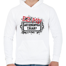 PRINTFASHION Ez mi? Seteményes tálca? - Férfi kapucnis pulóver - Fehér férfi pulóver, kardigán