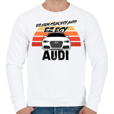 PRINTFASHION Ez nem csak egy autó ez egy AUDI - Férfi pulóver - Fehér férfi pulóver, kardigán