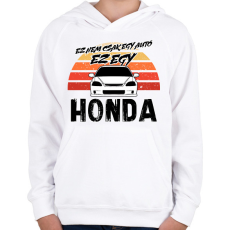 PRINTFASHION Ez nem csak egy autó ez egy HONDA - Gyerek kapucnis pulóver - Fehér