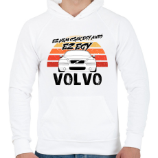 PRINTFASHION Ez nem csak egy autó ez egy VOLVO - Férfi kapucnis pulóver - Fehér
