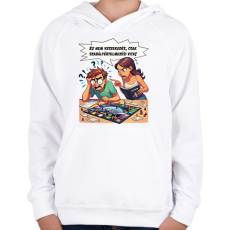 PRINTFASHION Ez nem veszekedés! - Gyerek kapucnis pulóver - Fehér