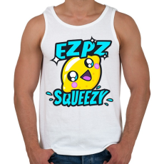 PRINTFASHION Ez Pz Lemon Squeezy - Férfi atléta - Fehér