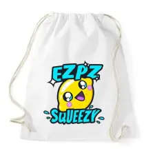 PRINTFASHION Ez Pz Lemon Squeezy - Sportzsák, Tornazsák - Fehér tornazsák