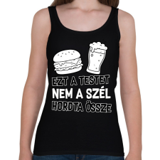 PRINTFASHION Ezt a testet nem a szél hordta össze - Női atléta - Fekete női trikó