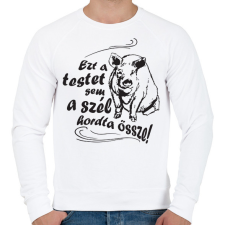 PRINTFASHION ezt az testet-malac1 - Férfi pulóver - Fehér férfi pulóver, kardigán