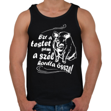 PRINTFASHION ezt az testet-malac2 - Férfi atléta - Fekete atléta, trikó