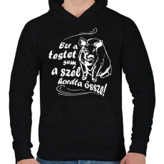 PRINTFASHION ezt az testet-malac2 - Férfi kapucnis pulóver - Fekete