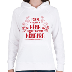 PRINTFASHION Ezt kaptam nőnapra - Női kapucnis pulóver - Fehér