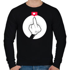 PRINTFASHION Ezt lájkold! - Férfi pulóver - Fekete férfi pulóver, kardigán