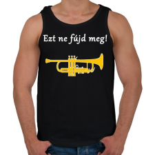 PRINTFASHION Ezt ne fújd meg - Férfi atléta - Fekete atléta, trikó