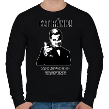 PRINTFASHION Ezt ránk! Mert veled vagyunk - Férfi pulóver - Fekete férfi pulóver, kardigán